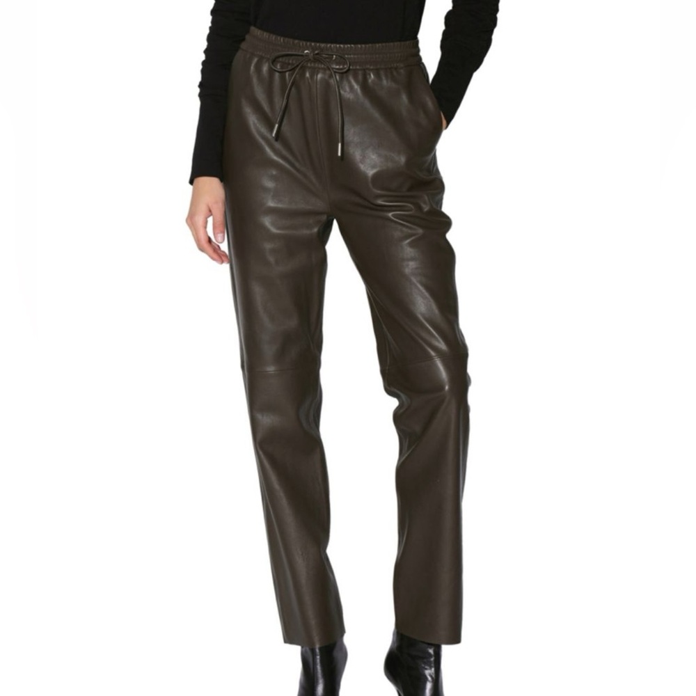 Walter Baker Leather Levie Pants in color Moss